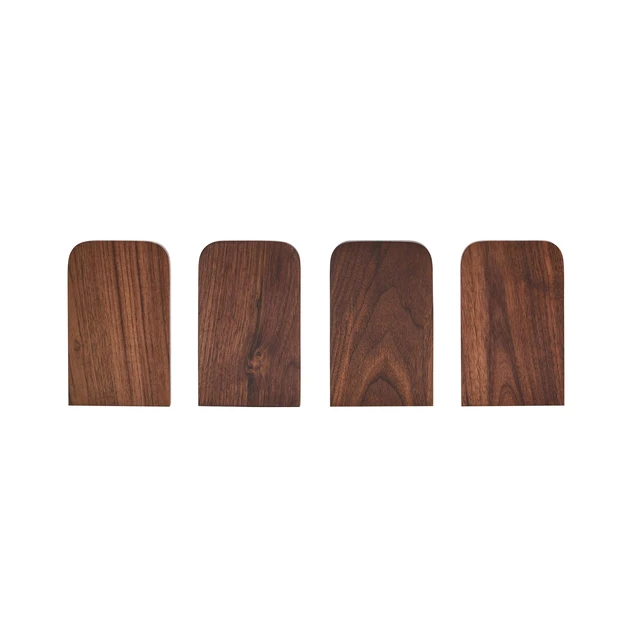 Alt view image 7 of 7 - Wood,Non-Skid Bookend for Shelves,Heavy Duty,Book Stand for CDs,1 Pair