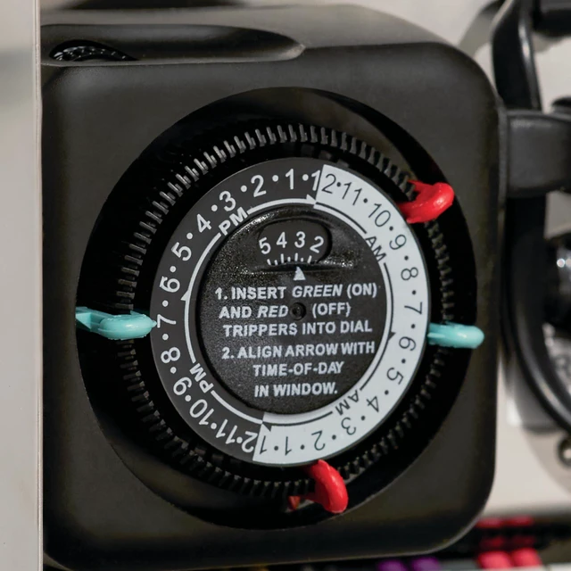 Alt view image 2 of 6 - Plug-in Landscape Lighting Timer | Traditional pin settings with two programmable daily on/off cycles, 15557BK