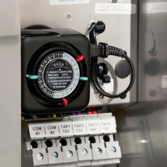 Alt view image 3 of 6 - Plug-in Landscape Lighting Timer | Traditional pin settings with two programmable daily on/off cycles, 15557BK