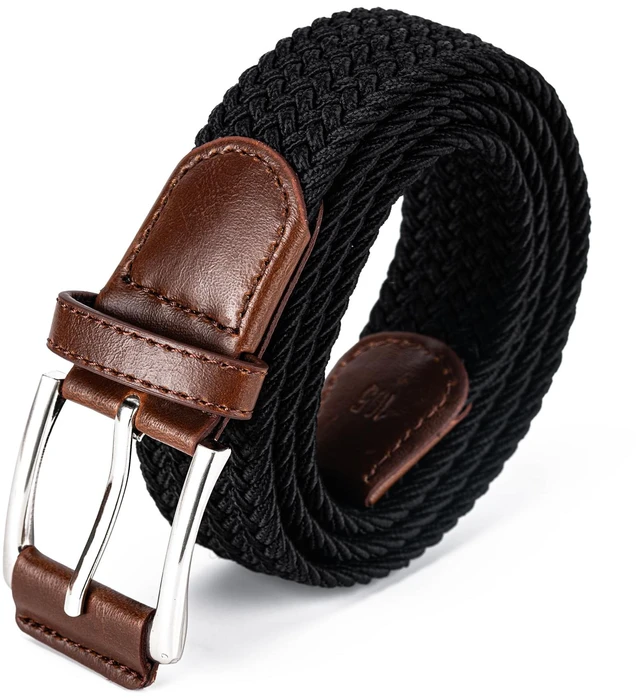Main image of Stretch Belt for Men - Woven Belt for Golf & Casual Wear 1 3/8" | Braided Nylon Webbing, Breathable & Lightweight, Dynamic Snug Fit, Casual, Jeans, Shorts and Chinos
