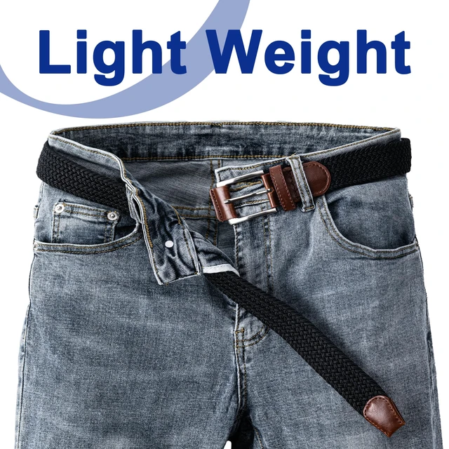 Alt view image 5 of 7 - Stretch Belt for Men - Woven Belt for Golf & Casual Wear 1 3/8" | Braided Nylon Webbing, Breathable & Lightweight, Dynamic Snug Fit, Casual, Jeans, Shorts and Chinos