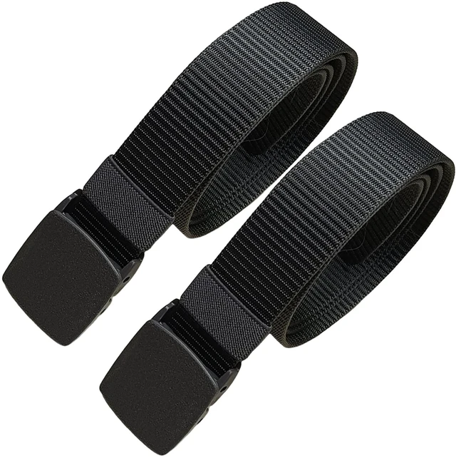 Main image of 2 Pack Nylon Men's belt for Women and Men 1.5inch Width Metal-Free Outdoor Belt,Thick and Durable 120CM/47IN Long