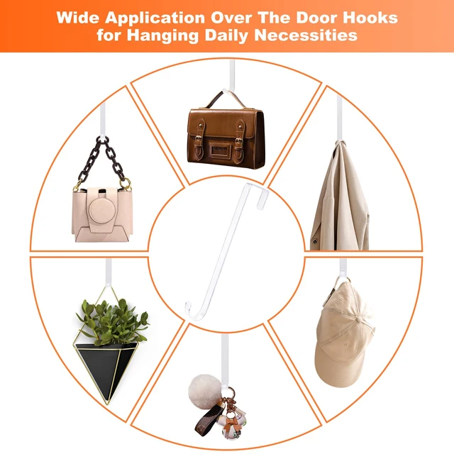 Alt view image 5 of 7 - 15 in Wreath-Hangers for Front Door, 2 Pack Christmas Wreath-Door-Hanger | Hanging Fall Halloween Decorations Welcome Sign for Front Door, Inside Outside Over The Door Hooks Organizer Home Décor