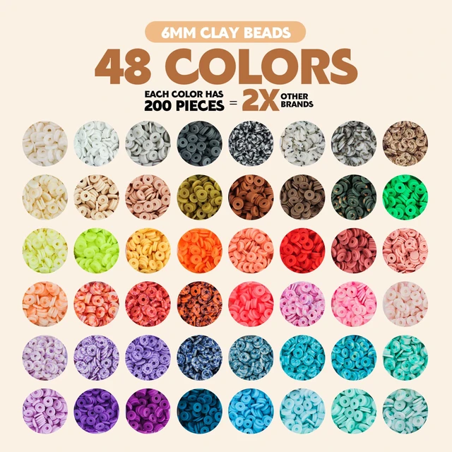 Alt view image 5 of 6 - Clay Beads 3 Boxes Bracelet Making Kit, 10500pcs Beads for Jewelry Making, Round Letter Beads with Charm and Elastic Strings, Friendship Bracelets Holiday Gifts for Girls Adults