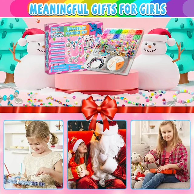 Alt view image 6 of 6 - Girls Toys Bracelet Making Kit -3400pcs Charm Jewelry Making Kit Supplies,Unicorn/Mermaid Crafts Birthday Christmas Gifts for Girls Ages 5 6 7 8 9 10 11 12 Years Old