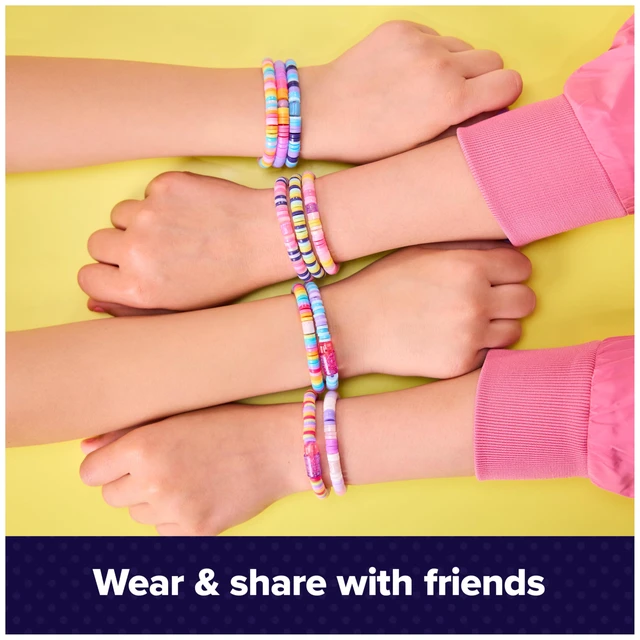 Alt view image 5 of 7 - Cool Stack'd Heishi Studio Bracelet Making Kit, Ages 7+ | Stack, String & Snap 15 Friendship Bracelets, Beading Pen & 1200 Beads, Easy DIY Arts & Crafts, Birthday Gifts Idea for Girls