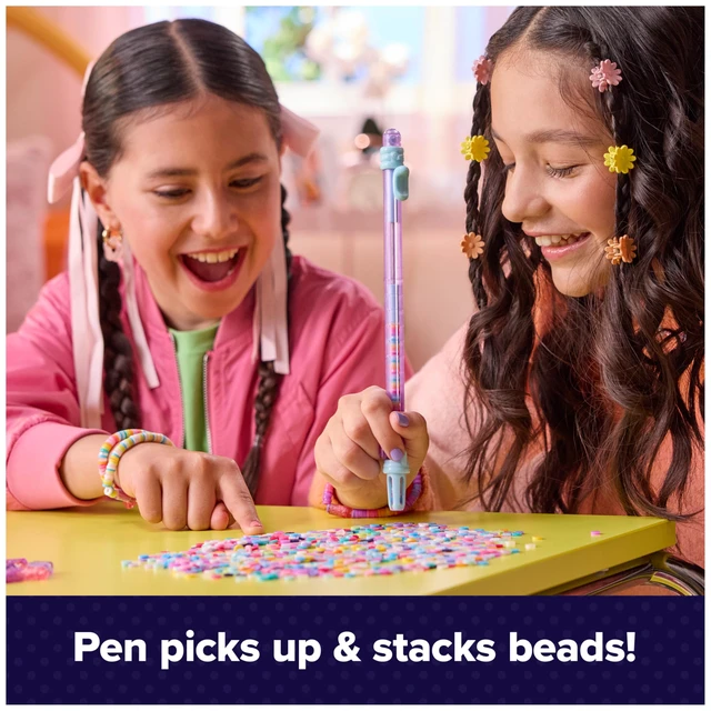 Alt view image 4 of 7 - Cool Stack'd Heishi Studio Bracelet Making Kit, Ages 7+ | Stack, String & Snap 15 Friendship Bracelets, Beading Pen & 1200 Beads, Easy DIY Arts & Crafts, Birthday Gifts Idea for Girls