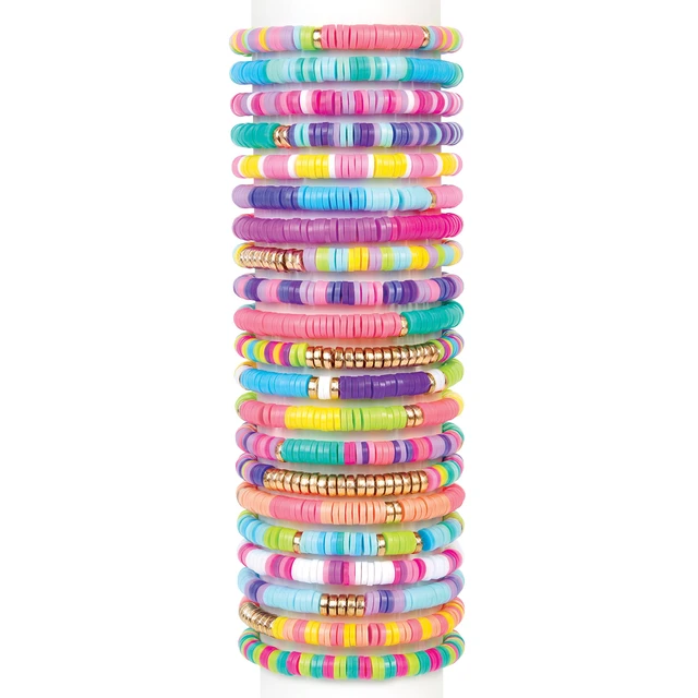 Alt view image 4 of 7 - Swift Clicks - Heishi Bracelet Maker - 2047pc, DIY Jewelry Craft Kit, Design & Make 23 Bead Bracelets, Rotate-Click-Wear, Girls Kids 8+