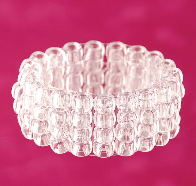 Alt view image 2 of 2 - 6 by 9mm Barrel Pony Bead, Crystal (750V006), Small, 900-Pieces