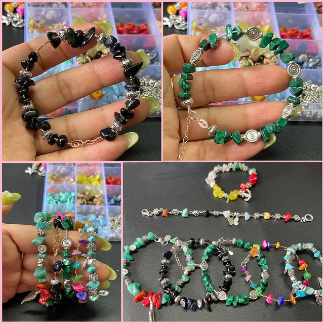 Alt view image 7 of 7 - Jewelry Making Supplies Kit - 1587 PCS Beads, Crystal Beads, Jewelry Pliers, Beading Wire, Earring Hooks, Rings, Bracelets for Girls and Adults