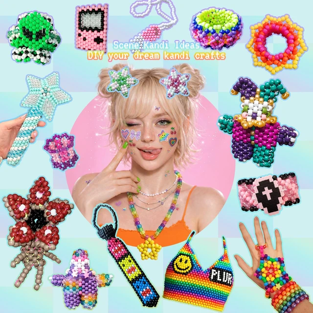 Alt view image 3 of 7 - 5 Boxes Bracelet Making Kit Pony Beads, 96 Colors 3500Pcs Kandi Beads for Bracelets with 800Pcs Letter Bead Friendship Bracelet Rave Accessories Craft Kits for Kids Adults Keychain Jewelry Making