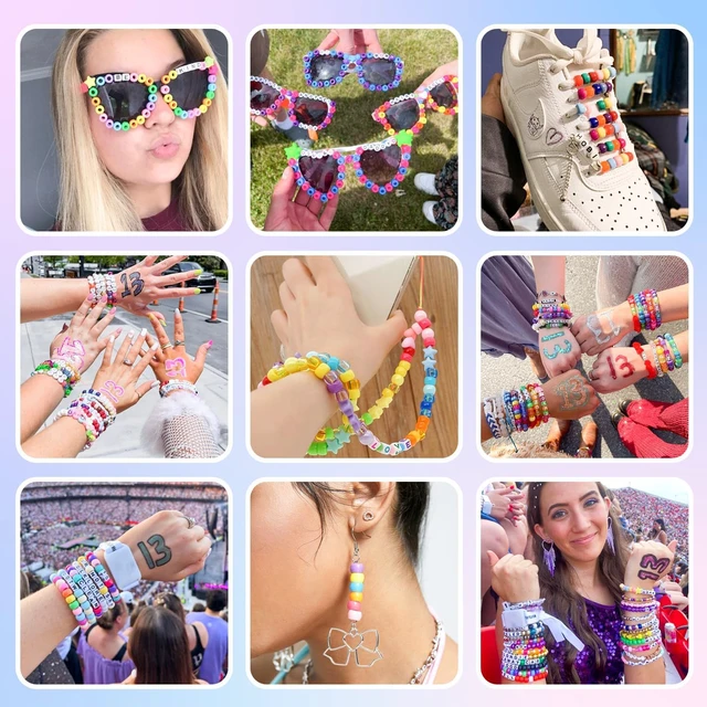 Alt view image 4 of 7 - 5 Boxes Bracelet Making Kit Pony Beads, 96 Colors 3500Pcs Kandi Beads for Bracelets with 800Pcs Letter Bead Friendship Bracelet Rave Accessories Craft Kits for Kids Adults Keychain Jewelry Making