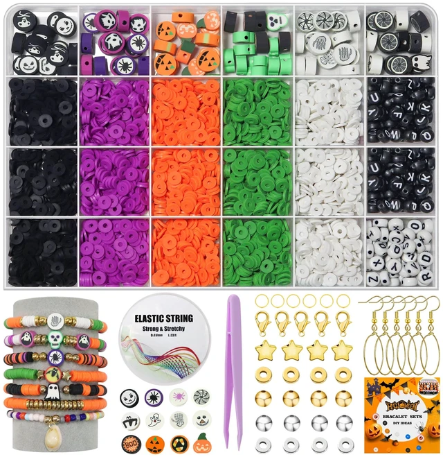 Main image of 3200+pcs Polymer Clay Beads Charms Friendship Bracelet Necklace Earring Jewelry Making kit, Accessories for Arts Crafts DIY Gifts for Women Girls ((3200+Pcs))