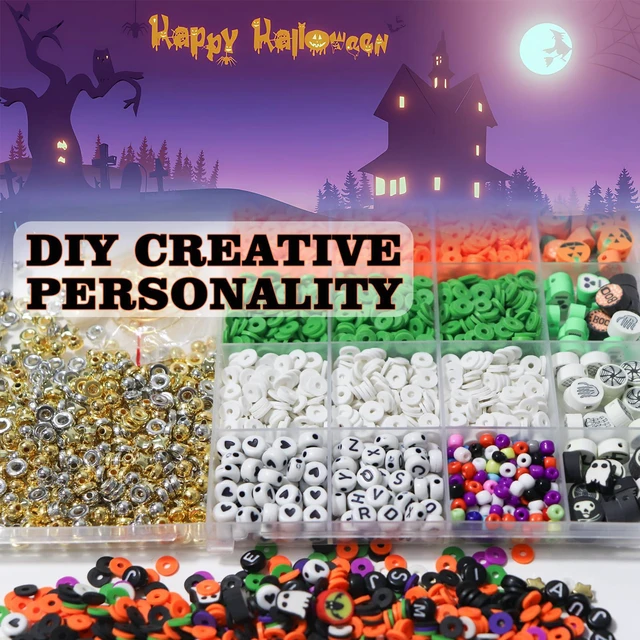 Alt view image 4 of 6 - 3200+pcs Polymer Clay Beads Charms Friendship Bracelet Necklace Earring Jewelry Making kit, Accessories for Arts Crafts DIY Gifts for Women Girls ((3200+Pcs))