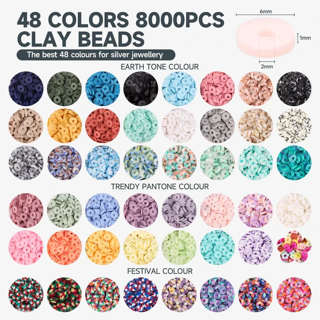 Alt view image 5 of 7 - 3 Boxes Clay Beads for Bracelet Making Friendship Bracelets Gifts | 56 Fashion Colors,Collaborate on Making Bracelets,DIY Outfit Accessories,Creative and Meaningful Gift