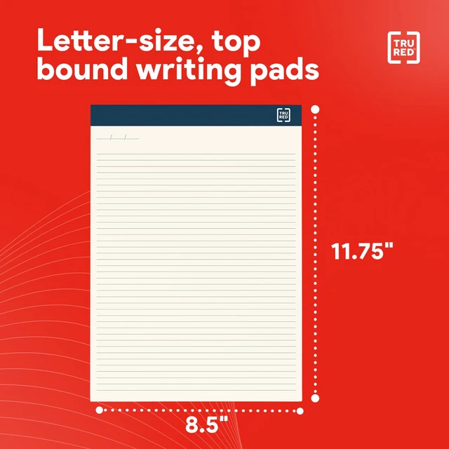 Alt view image 3 of 7 - Notepads, 8.5x11.75 Inch, Narrow Ruled, Ivory, 12-Pack | Perforated pages tear cleanly for notes, memos, and everyday writing.