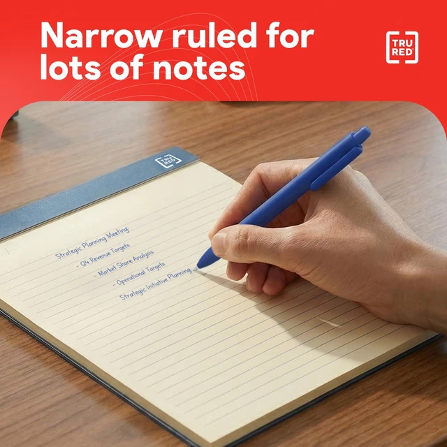 Alt view image 4 of 7 - Notepads, 8.5x11.75 Inch, Narrow Ruled, Ivory, 12-Pack | Perforated pages tear cleanly for notes, memos, and everyday writing.