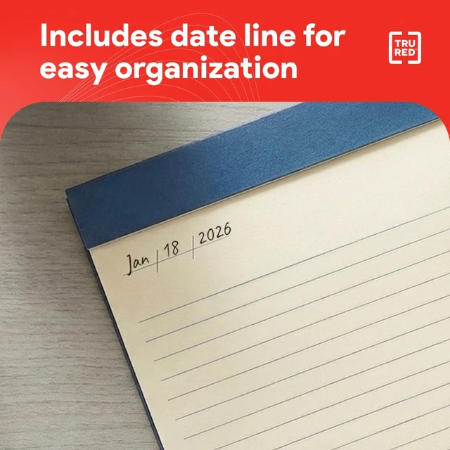 Alt view image 5 of 7 - Notepads, 8.5x11.75 Inch, Narrow Ruled, Ivory, 12-Pack | Perforated pages tear cleanly for notes, memos, and everyday writing.