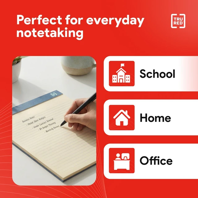 Alt view image 6 of 7 - Notepads, 8.5x11.75 Inch, Narrow Ruled, Ivory, 12-Pack | Perforated pages tear cleanly for notes, memos, and everyday writing.