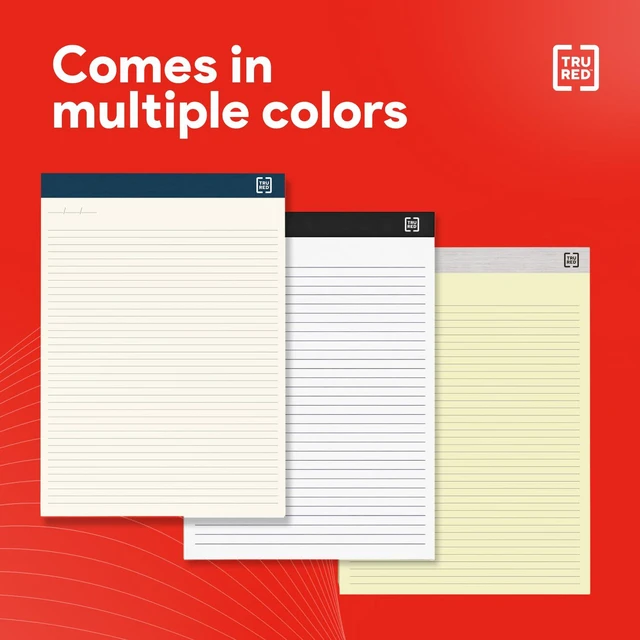 Alt view image 7 of 7 - Notepads, 8.5x11.75 Inch, Narrow Ruled, Ivory, 12-Pack | Perforated pages tear cleanly for notes, memos, and everyday writing.