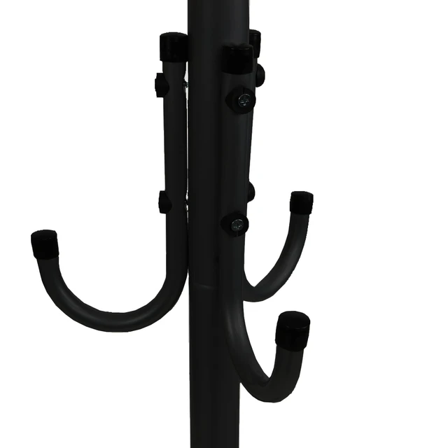 Alt view image 6 of 7 - Freestanding Coat Rack, Multi-Tier Organizer for Office and Entryway, Metal, Black