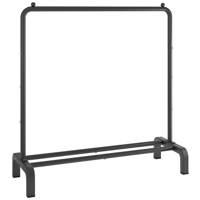 Alt view image 2 of 7 - Garment Rack Clothing Clothes Rack for Clothes Organizing Black | Metal 43.3 Inches Garment Rack Clothing Clothes Rack with Bottom Shelf for Hanging Clothes Coats Skirts Shirts Sweaters Black