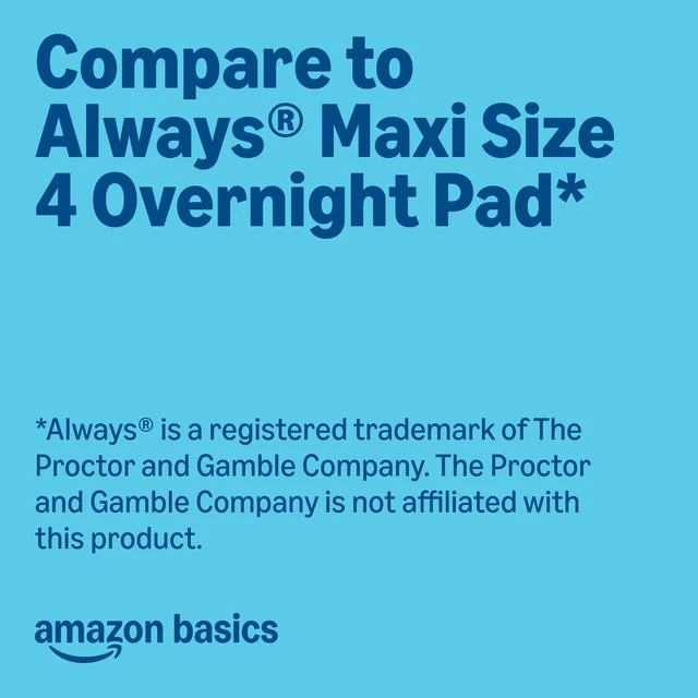 Alt view image 3 of 7 - Thick Maxi Pads with Wings for Periods, Overnight Absorbency, Leak Protection, Super Absorbent, Unscented, Size 4, 28 Count, Packaging May Vary