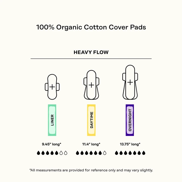 Alt view image 6 of 7 - Cooling Herbal - Heavy Flow Overnight Pads w/Wings | Cooling Effect - Infused w/Mint, Aloe, Lavender - Organic Cotton Cover - Menstrual Pads for Women - Feminine Care - 16ct