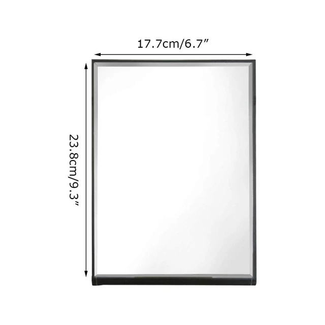 Alt view image 2 of 7 - 10x7 Inches Portable Folding Makeup Mirror with Cosmetic Desktop Standing for Travel, Vanity Table, Room Decor, Beauty Gifts, Black