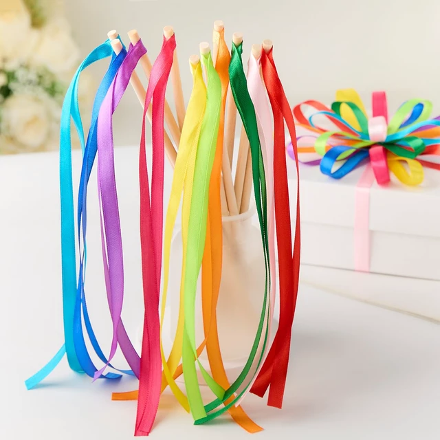 Alt view image 6 of 7 - Rainbow Satin Ribbon, 3/8 Inch x 10 Rolls, 100 Yards Total | Colorful Ribbons for gift Wrapping, Bouquets, Crafts, Hair Bows, Wedding Decorations