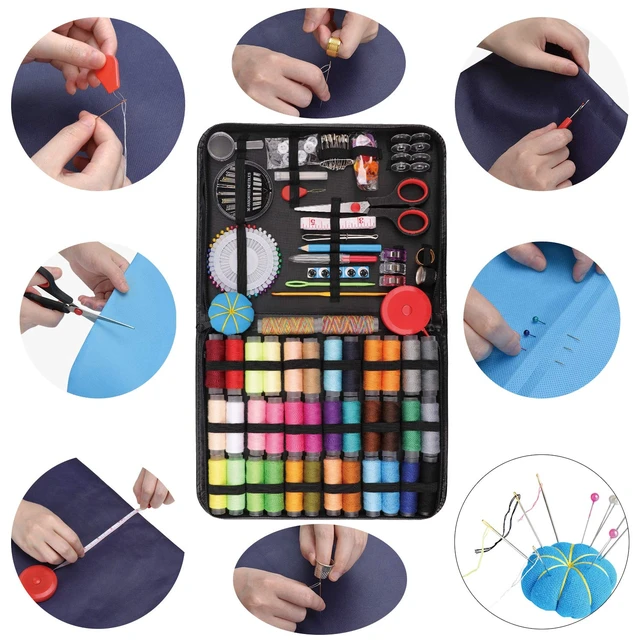 Alt view image 6 of 7 - Sewing Kit, 184 Large Premium Sewing Supplies, 38 XL Thread Spools, Suitable for Traveller, Adults, Kids, Beginner, Emergency, DIY and Home Button Repair Kit