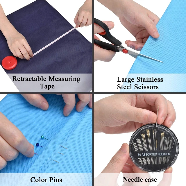 Alt view image 5 of 7 - Sewing Kit, 184 Large Premium Sewing Supplies, 38 XL Thread Spools, Suitable for Traveller, Adults, Kids, Beginner, Emergency, DIY and Home Button Repair Kit