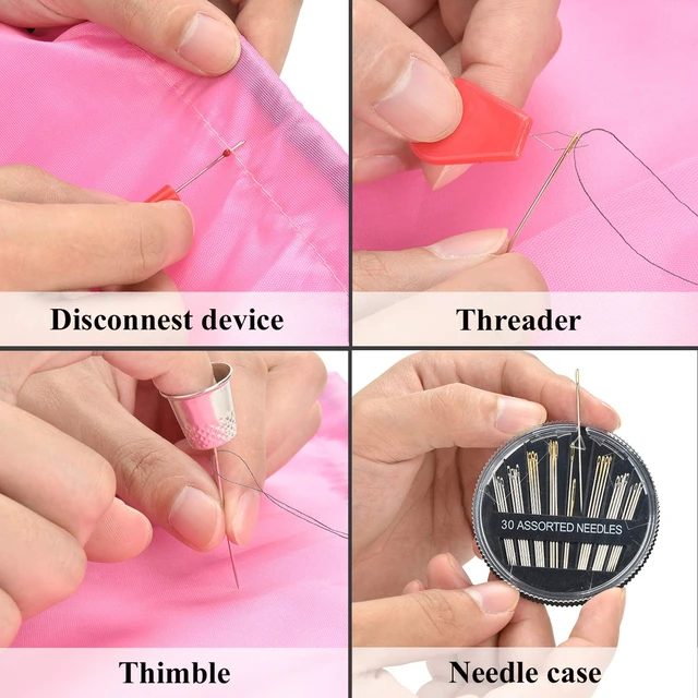 Alt view image 4 of 7 - Sewing Kit for Adults, Portable Needle & Thread Repair Kit | Complete Sewing Supplies & Accessories Set, BeginnerFriendly for Travel Emergency Home College Dorm Essentials (Black, M)