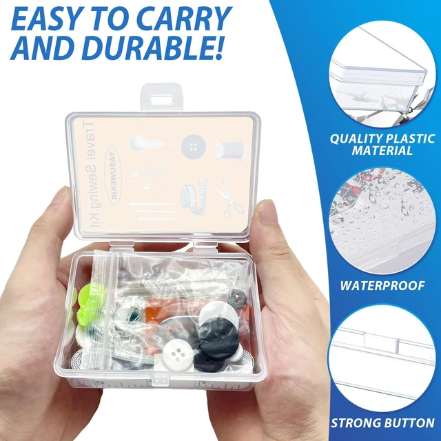 Alt view image 3 of 7 - 8 Pack Mini Travel Sewing Kits Bulk Small Emergency Sewing Kits Outdoor Survival Military Sewing Kits with Case for Wedding Operation Christmas Shoebox Stocking Stuffer Gift