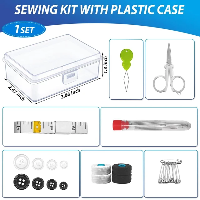 Alt view image 2 of 7 - 8 Pack Mini Travel Sewing Kits Bulk Small Emergency Sewing Kits Outdoor Survival Military Sewing Kits with Case for Wedding Operation Christmas Shoebox Stocking Stuffer Gift
