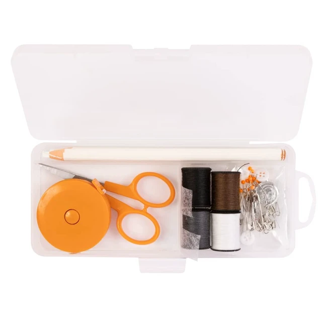 Alt view image 4 of 6 - 62-Piece Sewing Kit with Scissors, Clear | Measuring Tape, Pins, Thread and More, Sewing Set with Case, Craft Supplies