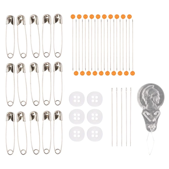 Alt view image 3 of 6 - 62-Piece Sewing Kit with Scissors, Clear | Measuring Tape, Pins, Thread and More, Sewing Set with Case, Craft Supplies