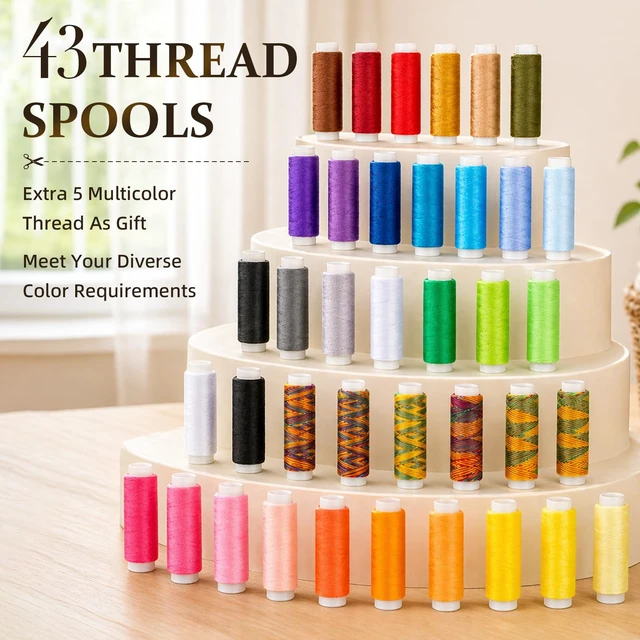 Alt view image 3 of 7 - 205 PCS Sewing Kit for Adults with Portable Handbag, Black | Premium Needle And Thread Kit With Beautiful Gift Box For Beginners, Home, Travel, DIY And Repair