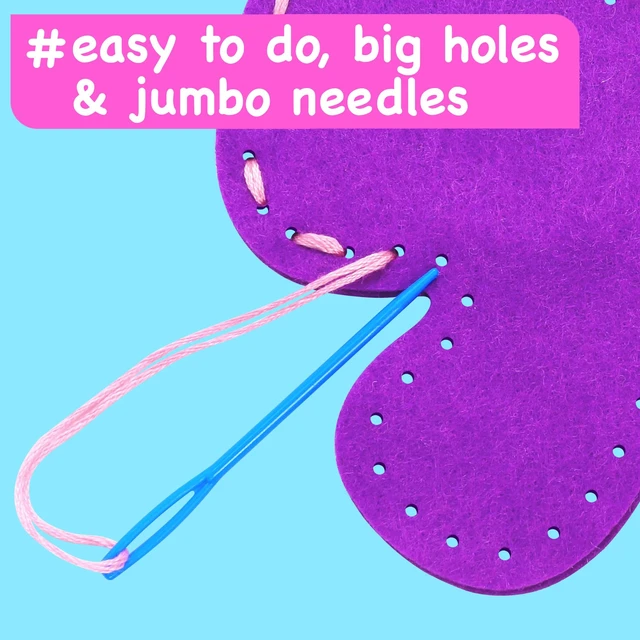 Alt view image 4 of 7 - Unicorn Sewing Kit for Kids Ages 4-8 - 4 Beginner Projects | Sewing Craft Kit for Girls. 4 Easy DIY Projects with Felt Stickers. No Mess Arts and Crafts Gift for Girls.