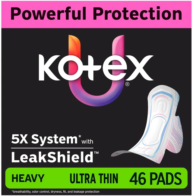 Main image of Ultra Thin Pads, Wings, Heavy, 46 Count | Period Pad, Breathable Soft Touch Cover, Made Without Fragrance, Clean & Dry Feel, LeakShield Protection, Gravity Core