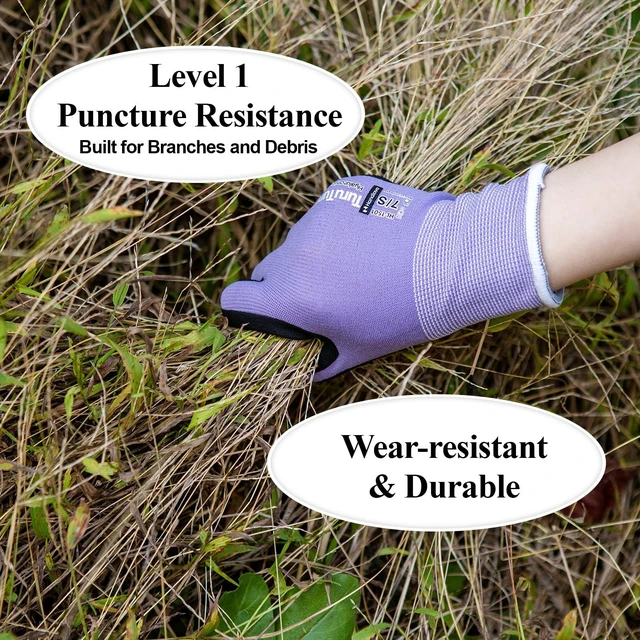 Alt view image 4 of 6 - Gardening Gloves for Women, 2 Pairs, Small, Pink&Green | Hyaluronic Acid Moisturizing Gloves,Breathable Nitrile-Coated Grip,Latex-Free Touchscreen, for Weeding, Planting & Yard Work
