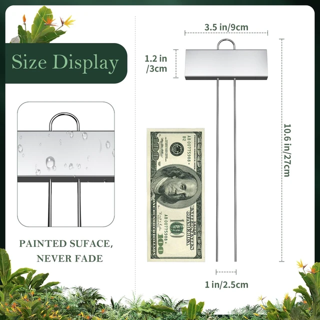 Alt view image 4 of 7 - 30 Pack Metal Plant Labels for Outdoor Garden Waterproof Plant Markers, Labels Garden Markers for Seedlings Herbs Vegetable Greenhouse Gifts, with Pen