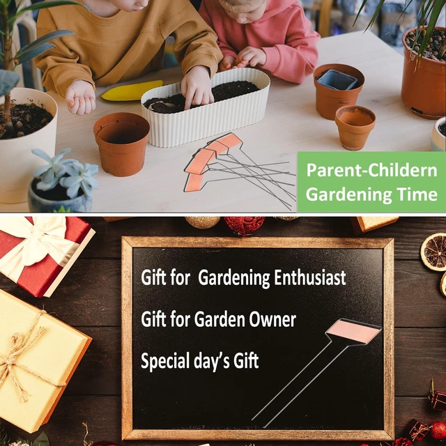 Alt view image 6 of 7 - 30pcs Plant Labels Copper Plant Markers for Outdoor Plants 6inch Plant Labels for Seedlings Outdoor Garden Waterproof Plant Tags and Labels for Flower Vegetable Herbs Greenhouse (6 in, Copper)