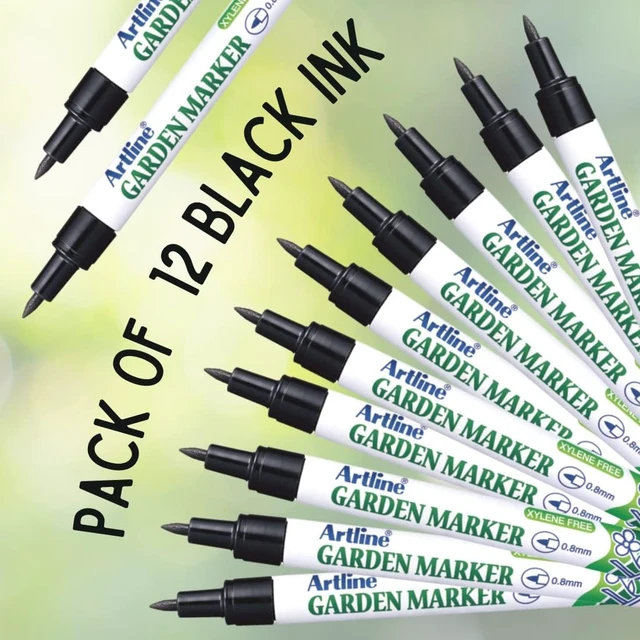 Alt view image 4 of 7 - Garden Markers, Black 0.8mm | Permanent plant markers for outdoor garden labels, nursery tags, plastic stakes, seed trays, pots and plant organization