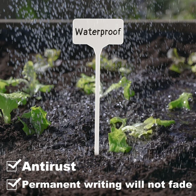 Alt view image 2 of 7 - Garden Markers Waterproof, Outdoor Large Plant Id Tags Tall Plant Labels, Plastic Garden Signs Identification Stakes, for Vegetables Herb Seed Pot Flower, 50pcs 11'' Long