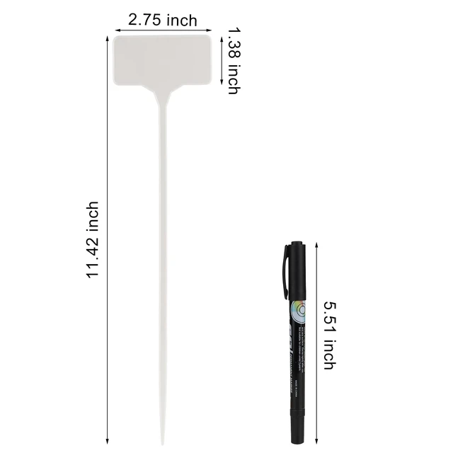 Alt view image 5 of 7 - Garden Markers Waterproof, Outdoor Large Plant Id Tags Tall Plant Labels, Plastic Garden Signs Identification Stakes, for Vegetables Herb Seed Pot Flower, 50pcs 11'' Long