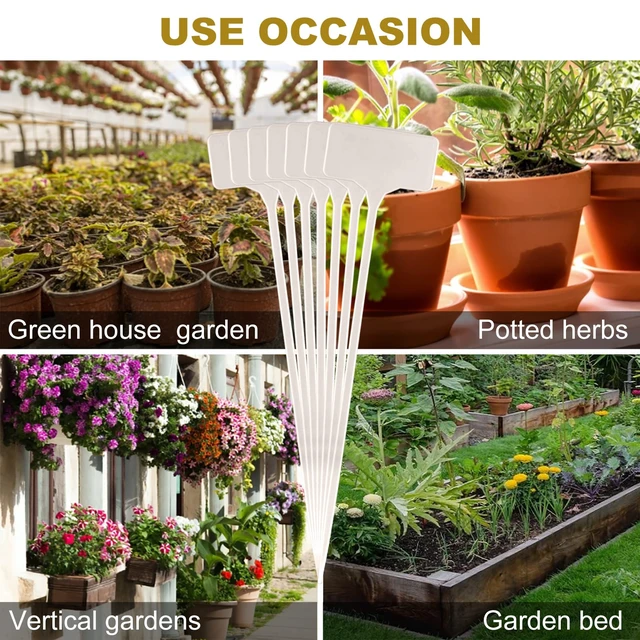 Alt view image 7 of 7 - Garden Markers Waterproof, Outdoor Large Plant Id Tags Tall Plant Labels, Plastic Garden Signs Identification Stakes, for Vegetables Herb Seed Pot Flower, 50pcs 11'' Long