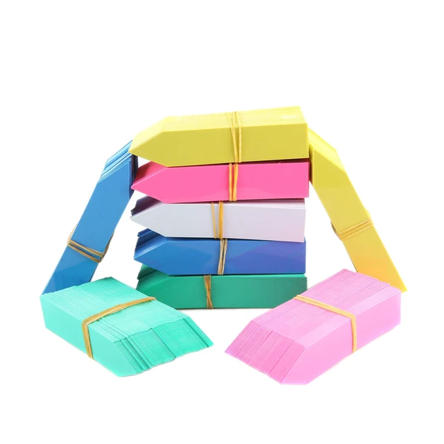 Alt view image 2 of 6 - 1000 Pcs Plant Tags and Labels - Plastic Waterproof Garden Markers | 4 Inch Nursery Pot Stake Tags, Plant Seed Label for Outdoor Garden, 5 Colors