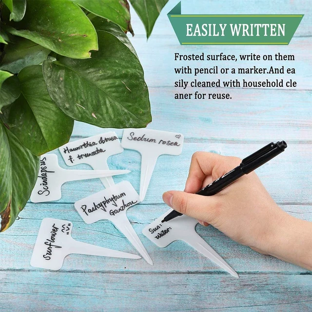Alt view image 3 of 7 - 200pcs Plant Label, Seed Remark Name Sign Waterproof Flower Pot Name Marker | Record Plant Time Name Garden Seedling Marker Nursery Plant Tags Seed Label Potted Plant Stakes for Outdoor Indoor Garden