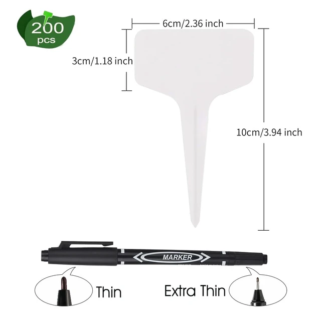 Alt view image 5 of 7 - 200pcs Plant Label, Seed Remark Name Sign Waterproof Flower Pot Name Marker | Record Plant Time Name Garden Seedling Marker Nursery Plant Tags Seed Label Potted Plant Stakes for Outdoor Indoor Garden